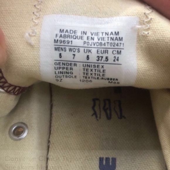 Converse Chuck Taylor All Star Sneakers Maroon - Picture 15 of 16